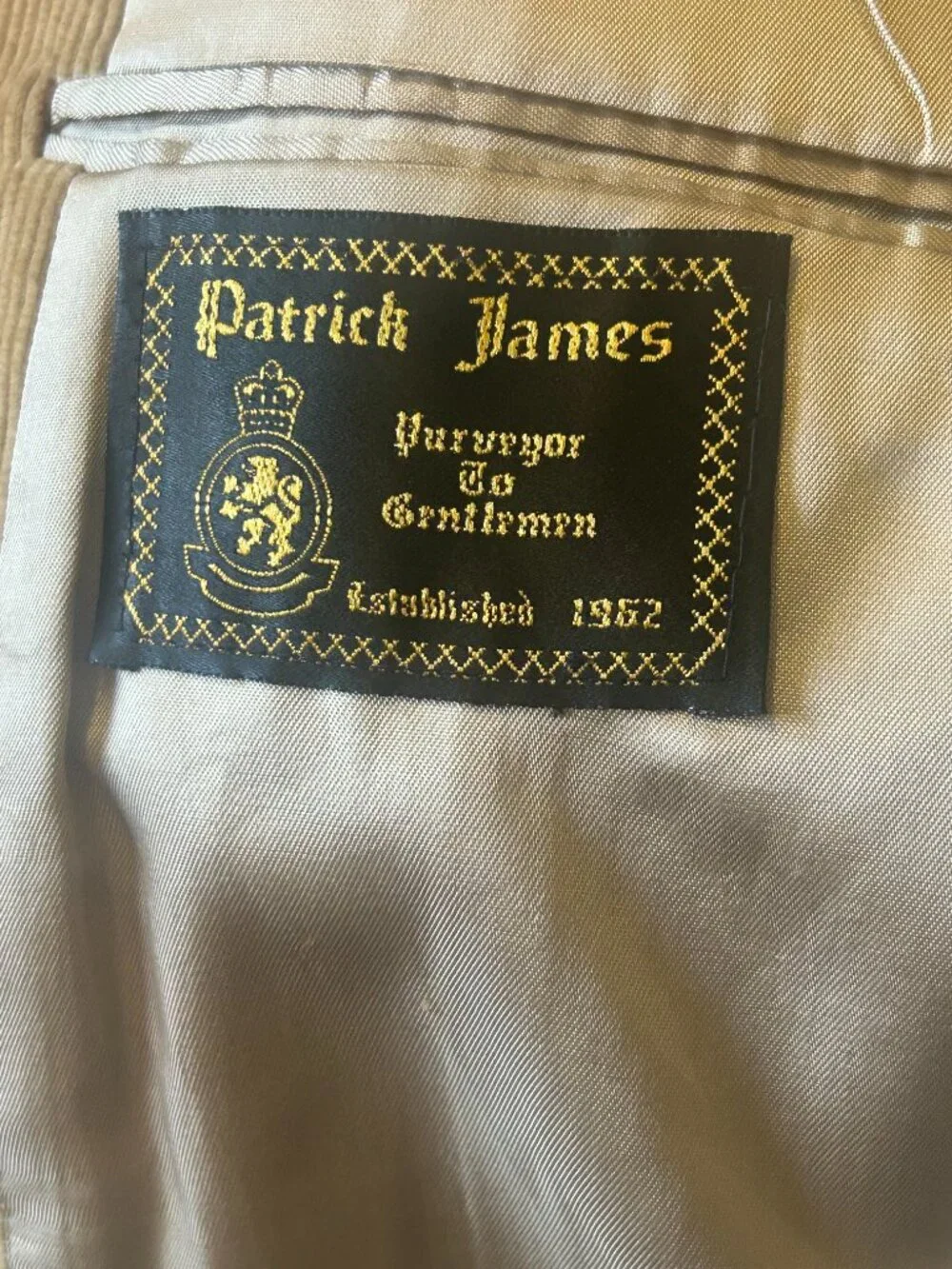 Vintage Patrick James Corduroy Sport Coat Suede Elbow Patches Made in USA L XL